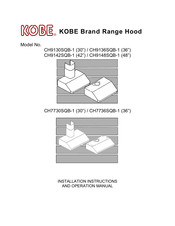 Kobe Range Hoods CH7730SQB-1 Manuel D'installation Et Mode D'emploi