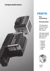 Festo CPV GE-ASI-4E3A-Z Serie Mode D'emploi