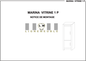 LIGNE MEUBLE MARINA VITRINE 1 P Notice De Montage