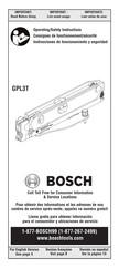 Bosch GPL3T Consignes De Fonctionnement/Sécurité