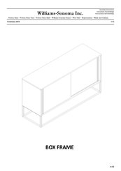 Williams-Sonoma BOX FRAME Instructions D'assemblage