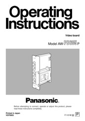Panasonic AW-PB605 Manuel D'utilisation