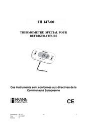Hanna Instruments HI 147-00 Manuel