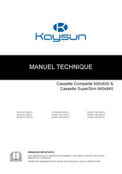 Kaysun KCIA-35 DVR13 Manuel Technique