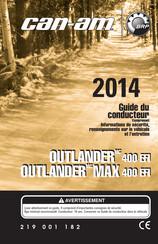 BRP can-am OUTLANDER 400 EFI 2014 Guide Du Conducteur