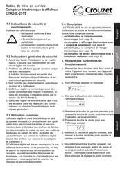 Crouzet CTR24L-2515 Notice De Mise En Service