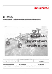 JF-Stoll R 1605 S Instructions De Service