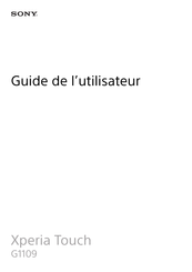 Sony Xperia Touch Guide De L'utilisateur