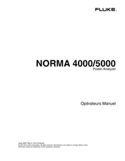 Fluke NORMA 5000 Mode D'emploi