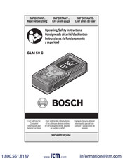 Bosch GLM 50 C Consignes De Sécurité/D'utilisation