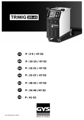 GYS TRIMIG 205-4S Mode D'emploi