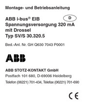 ABB i-bus EIB SV/S 30.320.5 Mode D'emploi