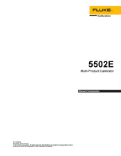 Fluke Calibration 5502E Manuel D'introduction