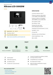 Nikrans LCD-500GDW Guide Rapide