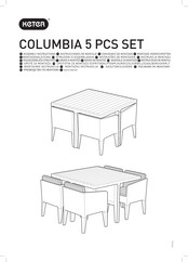Keter COLUMBIA 5 PCS SET Consignes De Montage