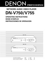 Denon Professional DN-V750 Mode D'emploi