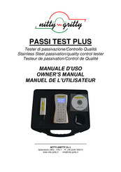 Nitty-Gritty PASSI TEST PLUS Manuel De L'utilisateur