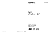 Sony MHC-GZR33Di Mode D'emploi