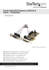 StarTech RS-232 Guide De L'utilisateur