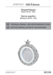GEMÜ 490 Edessa Notice D'installation Et De Montage