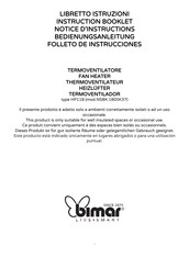 Bimar HP118 Notice D'instructions