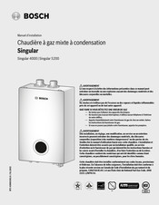 Bosch Singular Serie Manuel D'installation
