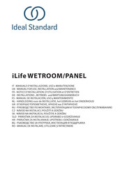 Ideal Standard iLife WETROOM/PANEL Notice D'installation, D'utilisation Et D'entretien