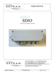 SEFRAM SDS3 Mode D'emploi
