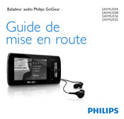 Philips GoGear SA1MUS08 Guide De Mise En Route