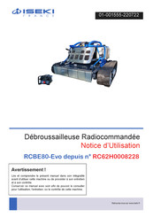 Iseki RCBE80-Evo Notice D'utilisation