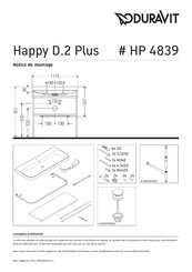 Duravit Happy D.2 Plus HP 4839 Notice De Montage