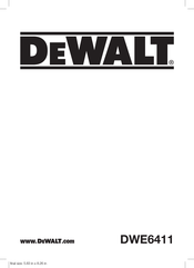 DeWalt DWE6411 Traduction De La Notice D'instructions Originale