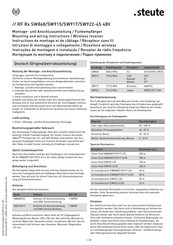 steute RF Rx SW917-4S 48V Instructions De Montage