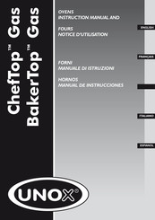 Unox BakerTop Gas Notice D'utilisation