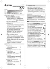 Optex RADIOPLEX AX-200 TFR Instructions D'installation