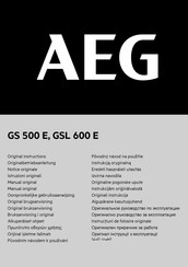 AEG GSL 600 E Notice Originale