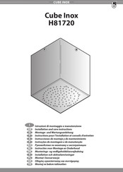 Bossini Cube Inox H81720 Instructions Pour L'installation