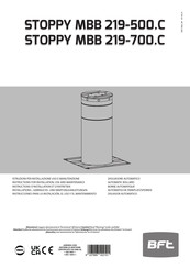 BFT STOPPY MBB 219-700.C Instructions D'installation Et D'entretien