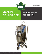 CDL Hobby 200 GPH Manuel De L'usager