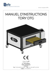 Sefa TDRY DTG Manuel D'instructions