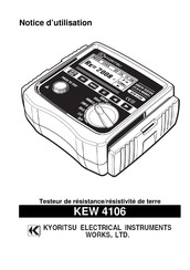Kyoritsu Electrical Instruments Works KEW 4106 Notice D'utilisation