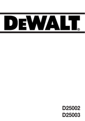DeWalt D25002 Mode D'emploi