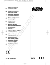 ALPHA-TOOLS 44.302.46 Instructions De Service