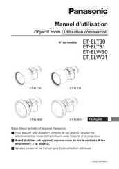 Panasonic ET-ELW31 Manuel D'utilisation