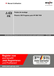 EWM Phoenix 355 Progress puls HP MM TKM Manuel D'utilisation