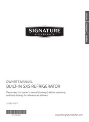 Signature Kitchen Suite UPSXB2627 Serie Guide D'utilisation