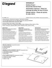 LEGRAND WIREMOLD XB814CP Notice D'installation