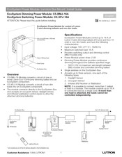 Lutron EcoSystem C5-BMJ-16A Guide D'installation