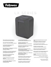 Fellowes LX Serie Manuel