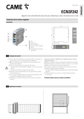 CAME ECN3F242 Guide Rapide